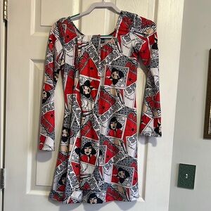 Graphic Print Long Sleeve Dress